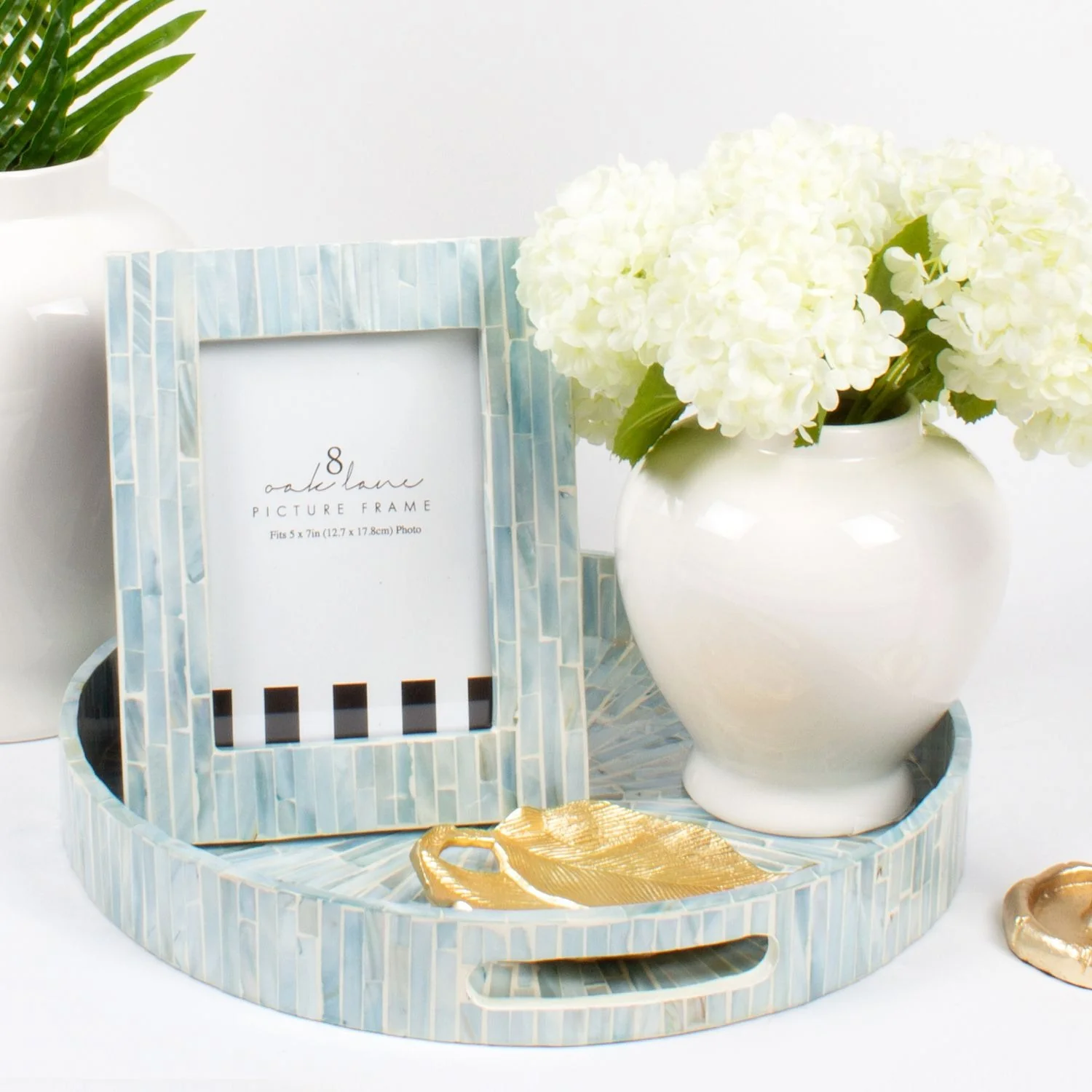 Blue Mother of Pearl 5x7 Picture Frame - Image 3