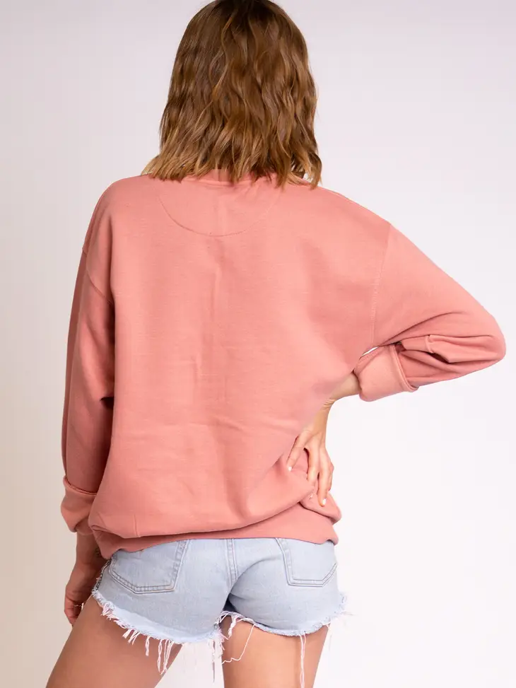 Crewneck Sweatshirt - Cha Cha Cha Nel (Dusty Rose) - Image 3