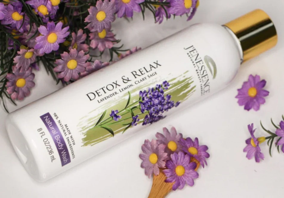 Detox & Relax Natural Therapeutic Body Wash (Lavender, Lemon, Clary Sage) - Image 3
