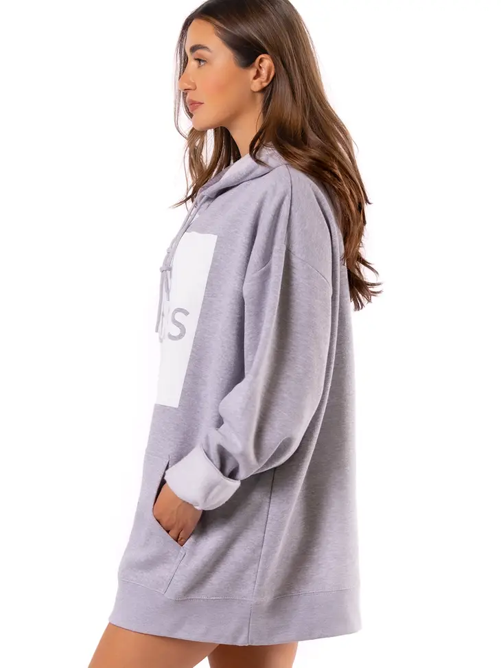 Drix Oversized Hoodie Sweatshirt - No one Cares (Grey) - Image 3