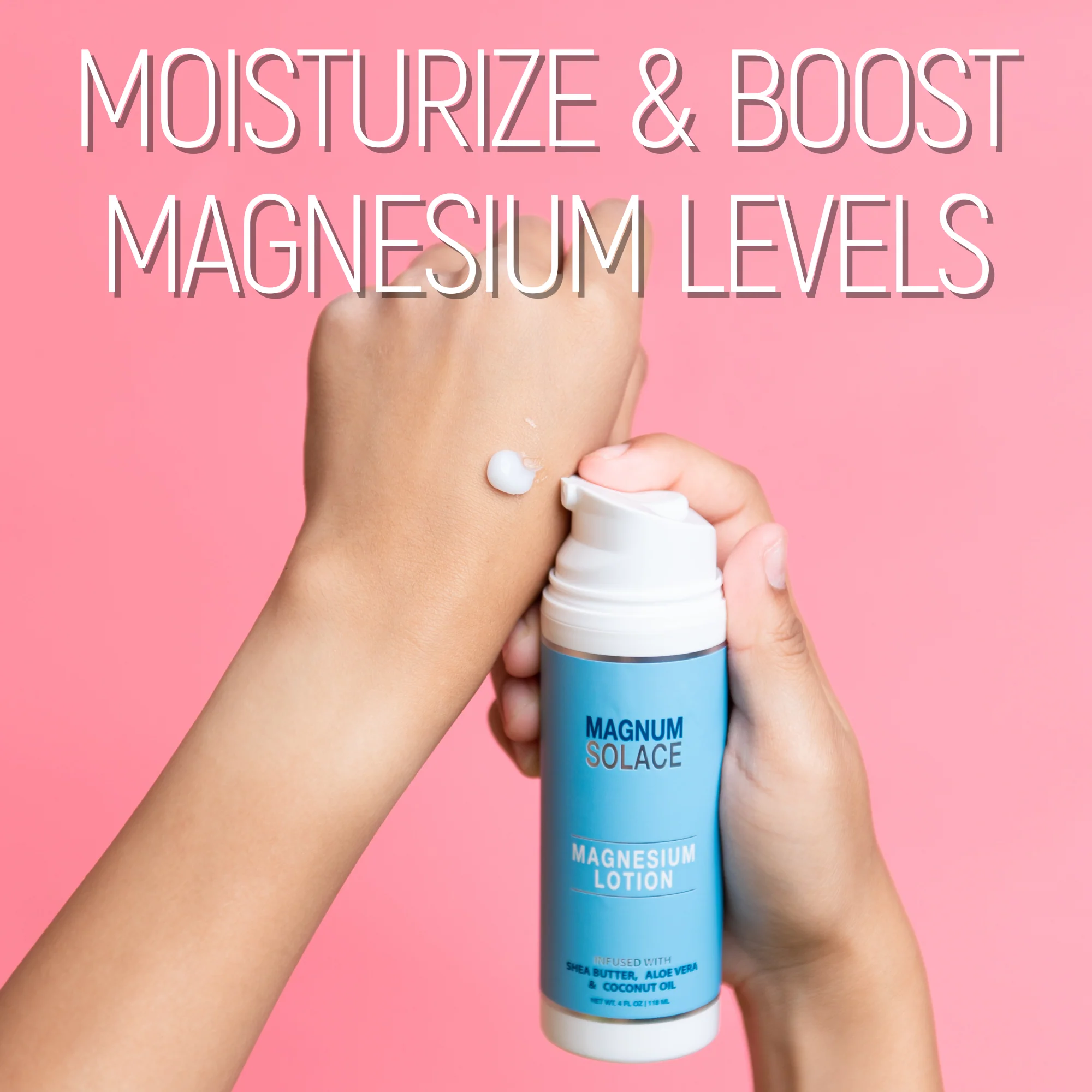 Magnesium Lotion with Aloe, Shea and Coconut (Lemon Verbena) - Image 3