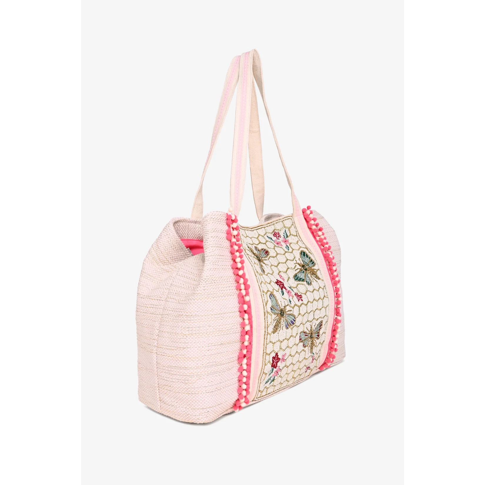 Natural Honey Bee Embellished Tote - Image 3