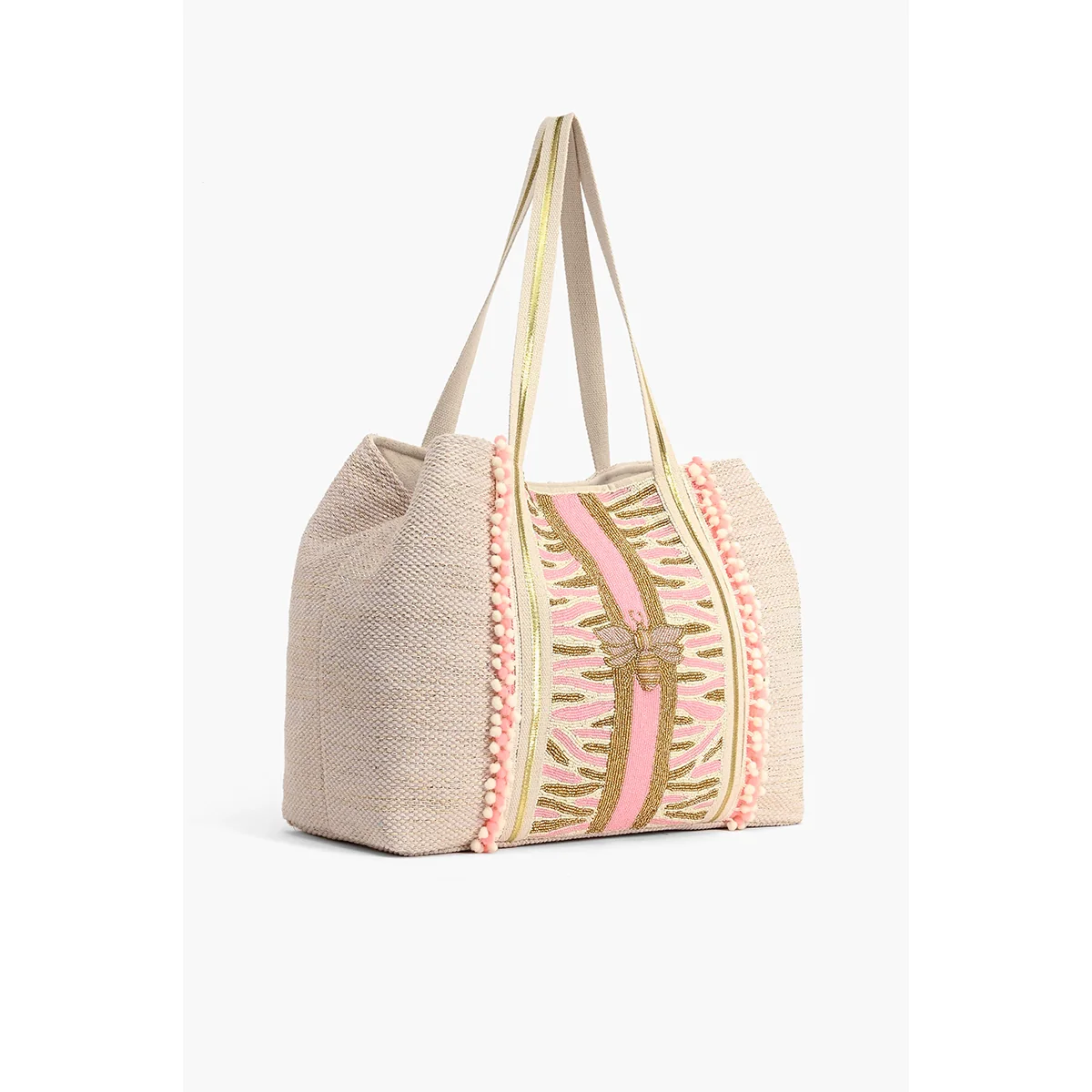 Pretty Pink Bee Embellished Tote - Image 3
