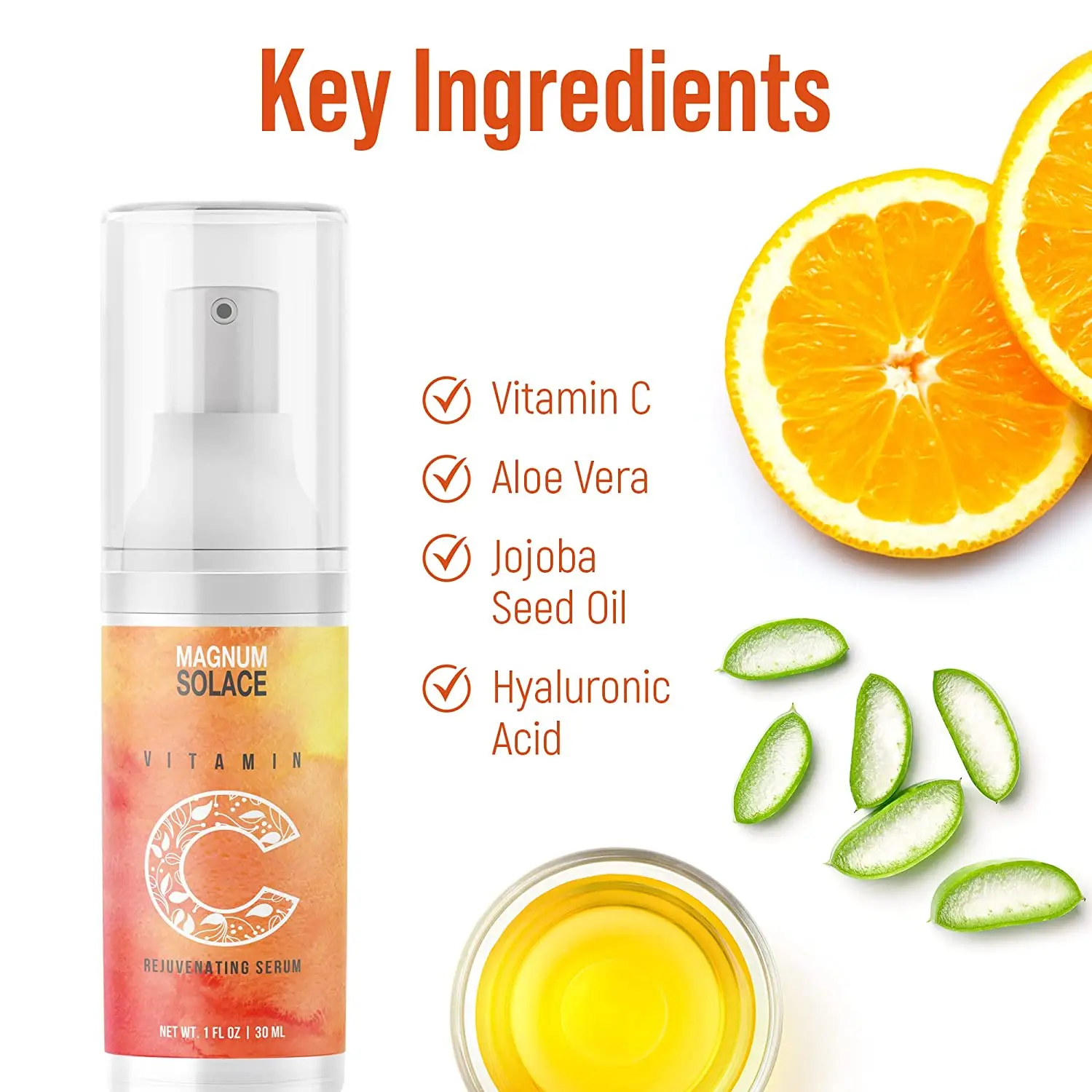 Vitamin C Face Serum – Hyaluronic Acid, Aloe Vera, Jojoba - Image 5